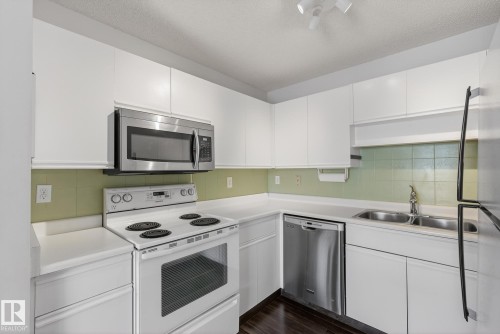 301 9138 83 Avenue, Edmonton, AB - Indoor Photo Showing Kitchen With Double Sink