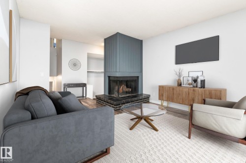 35 Wellington Crescent, Spruce Grove, AB - Indoor Photo Showing Living Room With Fireplace
