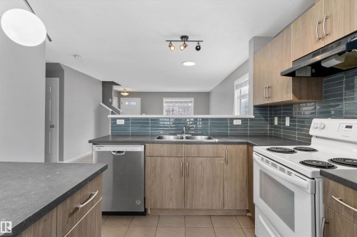 49 9151 Shaw Way, Edmonton, AB - Indoor Photo Showing Kitchen With Double Sink