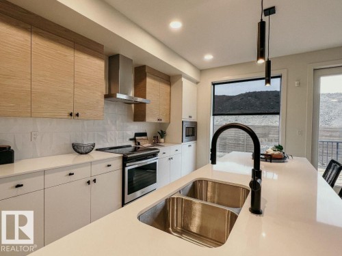 2336 160 Street, Edmonton, AB - Indoor Photo Showing Kitchen With Double Sink