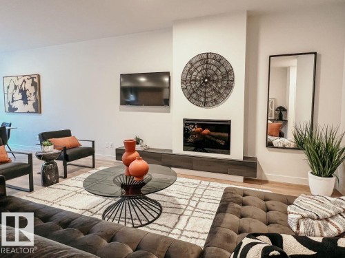 2336 160 Street, Edmonton, AB - Indoor Photo Showing Living Room With Fireplace
