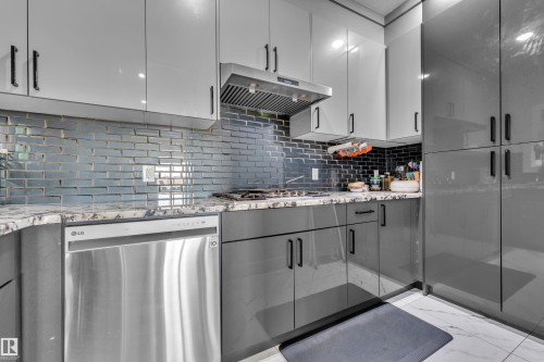 2011 18 Avenue, Edmonton, AB - Indoor Photo Showing Kitchen With Upgraded Kitchen