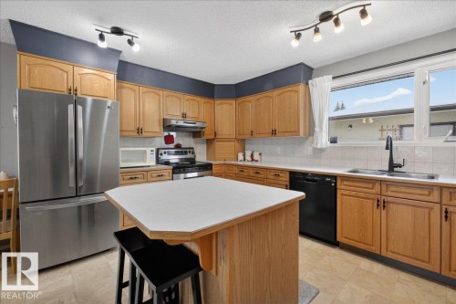 8711 22 Avenue, Edmonton, AB - Indoor Photo Showing Kitchen With Double Sink