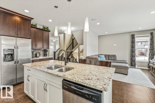 17963 78 Street, Edmonton, AB - Indoor Photo Showing Kitchen With Double Sink With Upgraded Kitchen