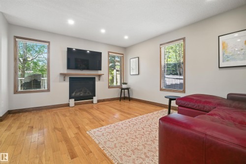 4632 151 Street Nw, Edmonton, AB - Indoor Photo Showing Living Room With Fireplace