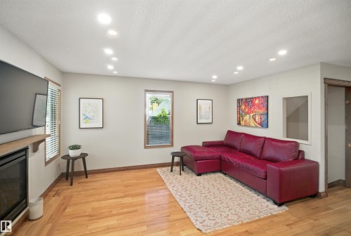 4632 151 Street Nw, Edmonton, AB - Indoor Photo Showing Living Room With Fireplace
