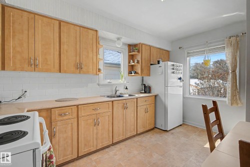 12140 91 Street, Edmonton, AB - Indoor Photo Showing Kitchen With Double Sink