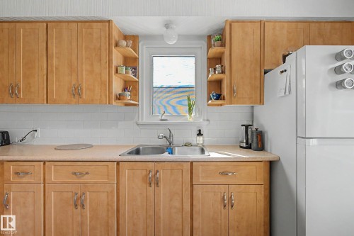 12140 91 Street, Edmonton, AB - Indoor Photo Showing Kitchen With Double Sink