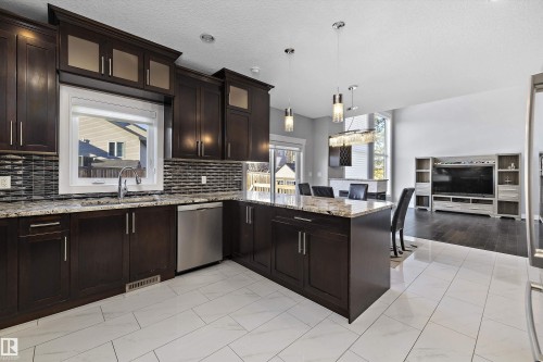 1339 Adamson Drive, Edmonton, AB - Indoor Photo Showing Kitchen With Upgraded Kitchen