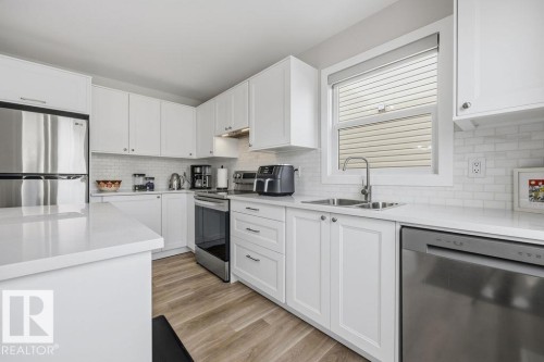 21360 90 Avenue, Edmonton, AB - Indoor Photo Showing Kitchen With Double Sink
