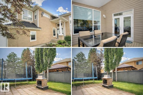 Property Exterior and Yard Features. Displaying the building facade, deck, and backyard amenities - 6712 18 Ave Sw Sw, Edmonton, AB - Outdoor With Exterior