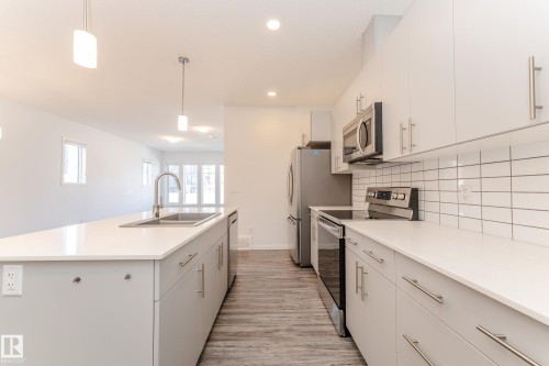 11919 35 Avenue, Edmonton, AB - Indoor Photo Showing Kitchen With Double Sink With Upgraded Kitchen
