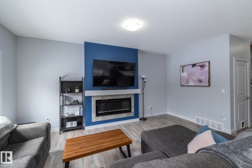2088 Graydon Hill Crescent, Edmonton, AB - Indoor Photo Showing Living Room With Fireplace