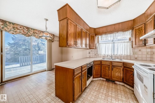 14237 22A Street, Edmonton, AB - Indoor Photo Showing Kitchen With Double Sink
