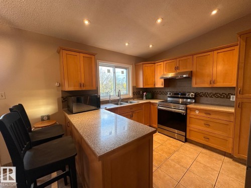 2807 35 Street, Edmonton, AB - Indoor Photo Showing Kitchen With Double Sink