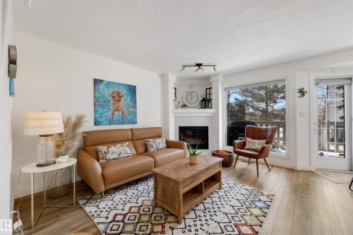23 882 Ryan Place, Edmonton, AB - Indoor Photo Showing Living Room With Fireplace