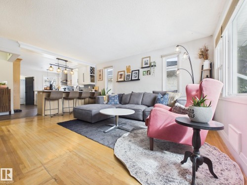 8746 84 Avenue, Edmonton, AB - Indoor Photo Showing Living Room