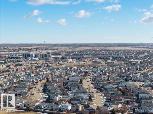 An aerial view of the surrounding residential area and urban landscape - 3772 30 Street, Edmonton, AB - Outdoor With View