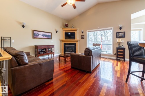 135 Fraser Way, Edmonton, AB - Indoor Photo Showing Living Room With Fireplace