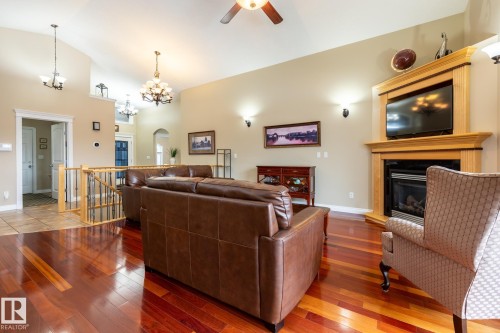 135 Fraser Way, Edmonton, AB - Indoor Photo Showing Living Room With Fireplace