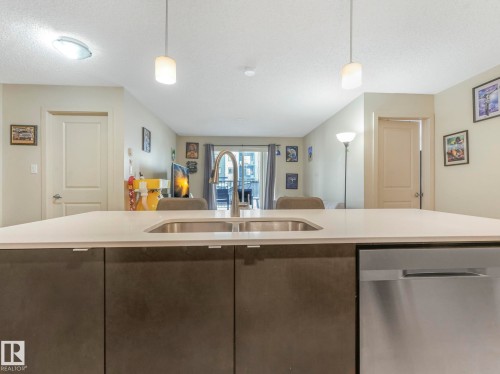 110 508 Albany Way, Edmonton, AB - Indoor Photo Showing Kitchen With Double Sink