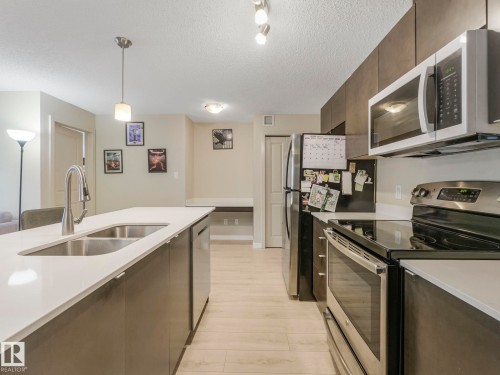 110 508 Albany Way, Edmonton, AB - Indoor Photo Showing Kitchen With Stainless Steel Kitchen With Double Sink