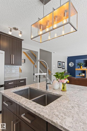 607 77 Street, Edmonton, AB - Indoor Photo Showing Kitchen With Double Sink With Upgraded Kitchen