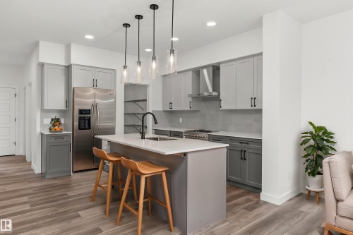 1048 Cristall Crescent, Edmonton, AB - Indoor Photo Showing Kitchen With Upgraded Kitchen