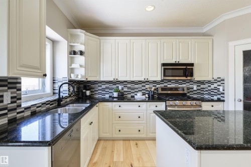 195 Darlington Crescent, Edmonton, AB - Indoor Photo Showing Kitchen With Double Sink