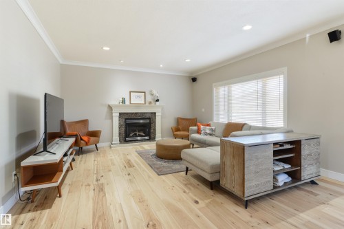 195 Darlington Crescent, Edmonton, AB - Indoor Photo Showing Other Room With Fireplace
