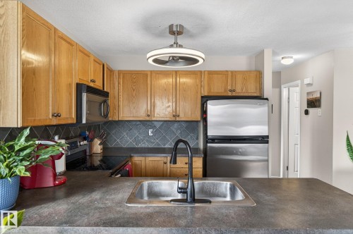 176 230 Edwards Drive, Edmonton, AB - Indoor Photo Showing Kitchen With Double Sink