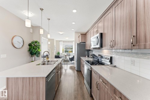 17159 49 Street, Edmonton, AB - Indoor Photo Showing Kitchen With Double Sink With Upgraded Kitchen