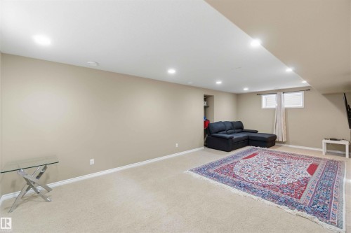 Spacious room with recessed lighting and neutral-toned walls - 31 Everitt Drive, St. Albert, AB - Indoor Photo Showing Basement