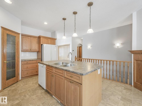 3436 32 Street, Edmonton, AB - Indoor Photo Showing Kitchen With Double Sink
