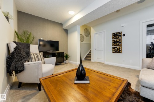596 Stout Bend, Leduc, AB - Indoor Photo Showing Living Room