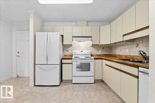 302 9760 176 Street, Edmonton, AB - Indoor Photo Showing Kitchen With Double Sink