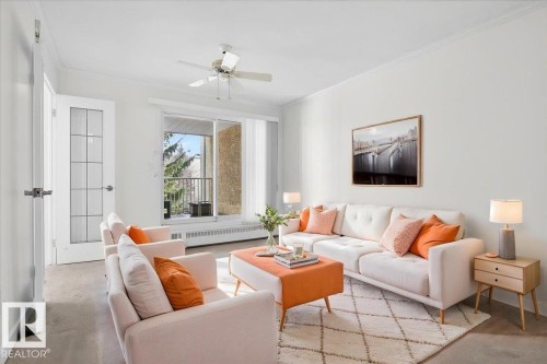 302 9760 176 Street, Edmonton, AB - Indoor Photo Showing Living Room