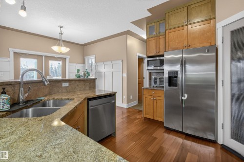 1 Chatwin Road, Sherwood Park, AB - Indoor Photo Showing Kitchen With Double Sink With Upgraded Kitchen