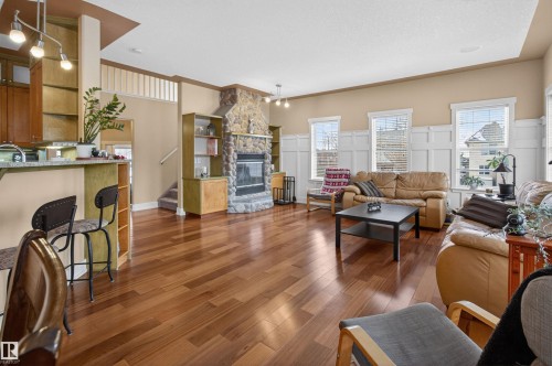 1 Chatwin Road, Sherwood Park, AB - Indoor Photo Showing Living Room With Fireplace