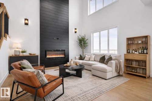 6 Edgefield Way, St. Albert, AB - Indoor Photo Showing Living Room With Fireplace