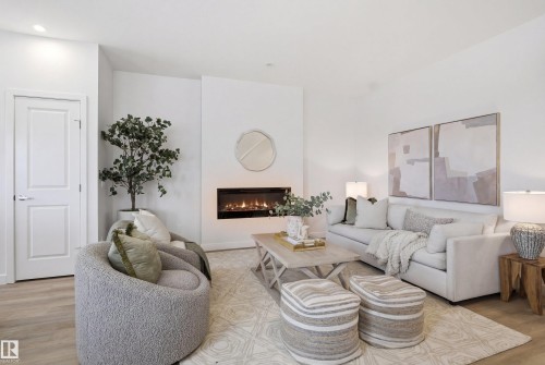 3707 Erlanger Drive, Edmonton, AB - Indoor Photo Showing Living Room With Fireplace