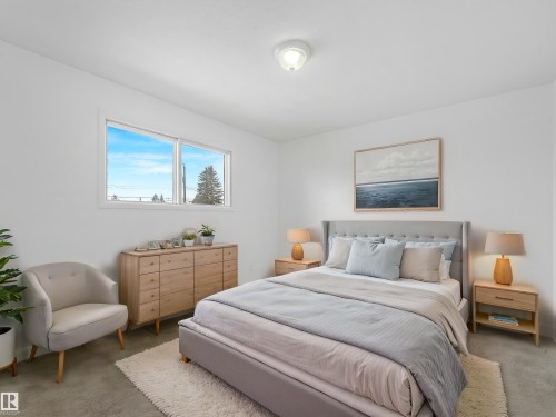 Virtually Staged - 12722/24 83 Street, Edmonton, AB - Indoor Photo Showing Bedroom