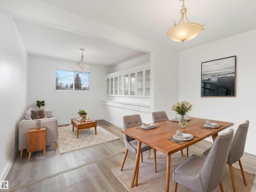 Virtually Staged - 12722/24 83 Street, Edmonton, AB - Indoor Photo Showing Dining Room