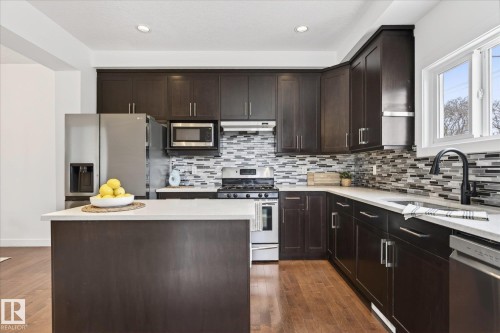9844 80 Avenue, Edmonton, AB - Indoor Photo Showing Kitchen With Upgraded Kitchen
