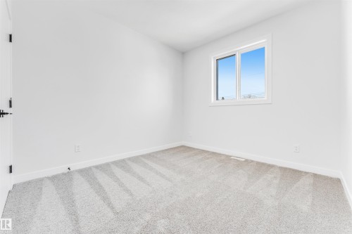 This room features light gray carpet flooring, white walls, and a window providing natural light - 10964 157 Street, Edmonton, AB - Indoor Photo Showing Other Room