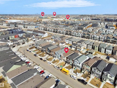 Aerial view of the neighborhood featuring residential properties with varying architectural styles and rooflines - 1304 14 Avenue, Edmonton, AB - Outdoor With View