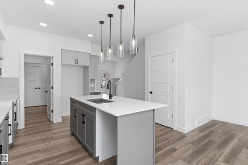 1066 Cristall Crescent Sw, Edmonton, AB - Indoor Photo Showing Kitchen With Upgraded Kitchen