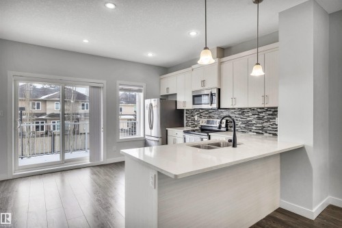 57 723 172 Street, Edmonton, AB - Indoor Photo Showing Kitchen With Double Sink With Upgraded Kitchen