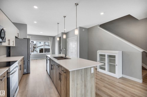 6256 175 Avenue, Edmonton, AB - Indoor Photo Showing Kitchen With Double Sink With Upgraded Kitchen