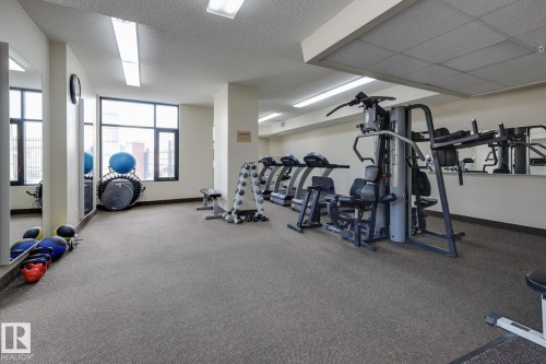 1003 9020 Jasper Avenue, Edmonton, AB - Indoor Photo Showing Gym Room